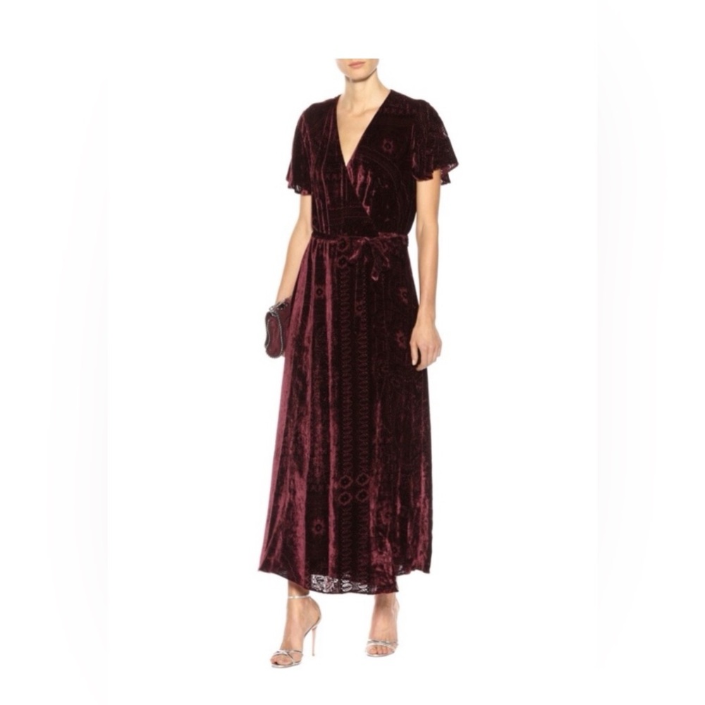NWT Polo Wrap Burn-Out Floral Maxi Dress Sz 8, ASO Taylor Swift